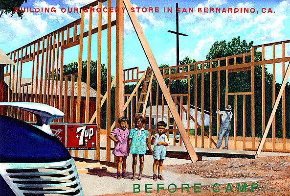 Ben Sakugochi. Post Cards from Camp: Building Our Grocery Store. 16