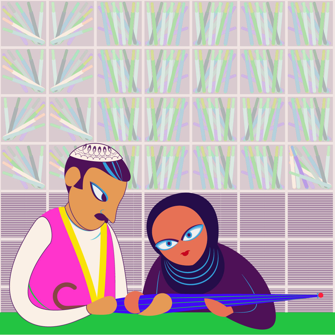 Aditi Raychoudhury. Id Mubarak. 2021. Adobe Illustrator